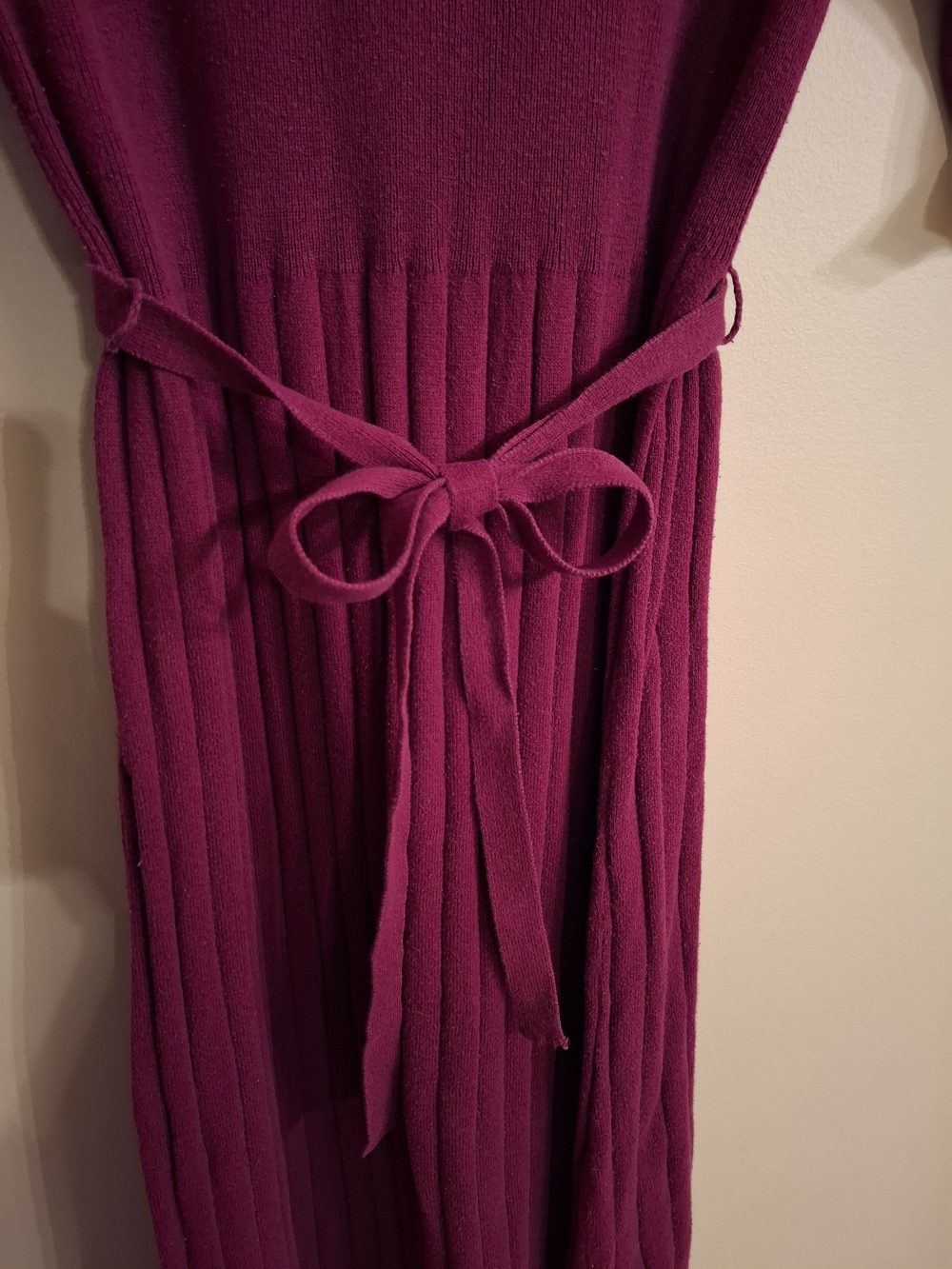 Oh Baby by Motherhood Scoop Neck Pleated Midi Dress - Berry Plum - Picture 3 of 5